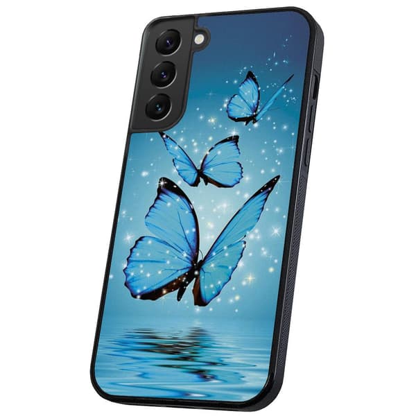 Samsung Galaxy S21 - Deksel/Mobildeksel Glitrende Sommerfugler