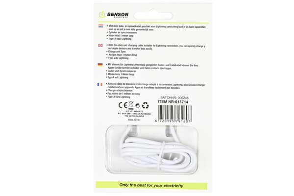 USB lightning kabel 1 m