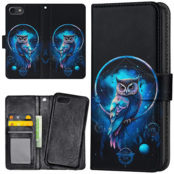 iPhone 7/8/SE - Lommebok Deksel Owl