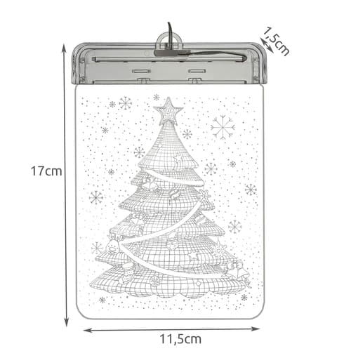 Malt glass LED 3D - Juletre