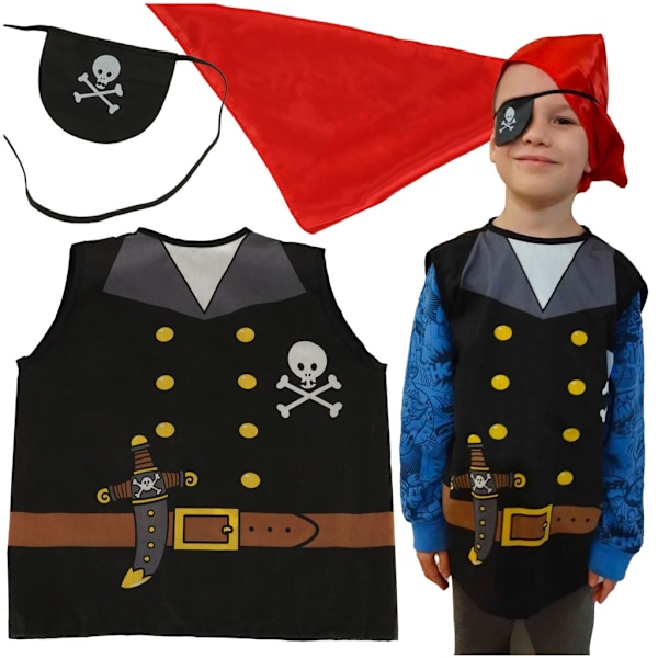 Pirat sjömans kostym för karneval 3-8 år