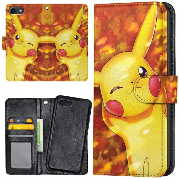 iPhone 7/8/SE - Plånboksfodral/Skal Pokemon multifärg