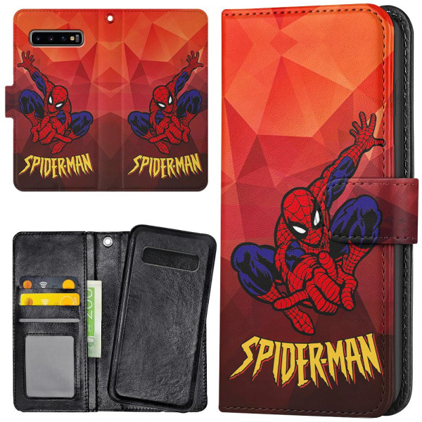 Samsung Galaxy S10 - Lommebok Deksel Spider-Man