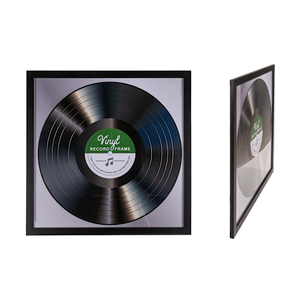 LP-ram för Vinylskiva - Record Album Frame - Glasfront - 32x32cm Black 8-Pack