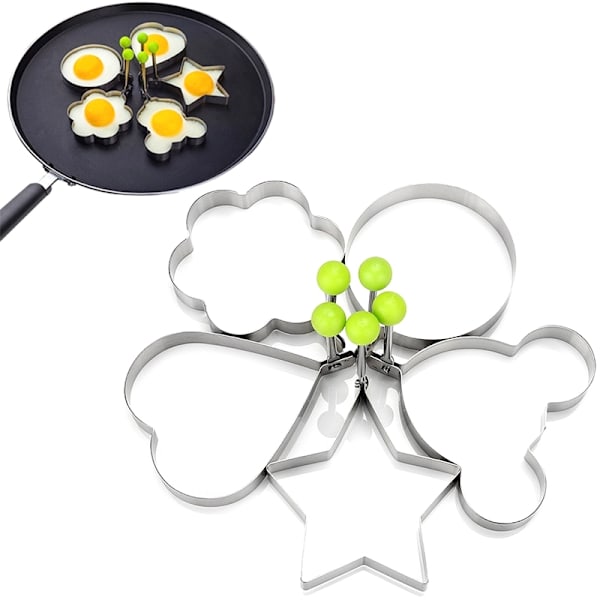 2-Pack - Äggform / Form till Ägg Silver Blomma