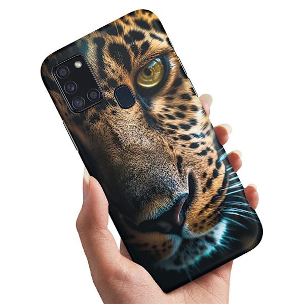 Deksel / Mobildeksel til Samsung Galaxy A21s - Leopard