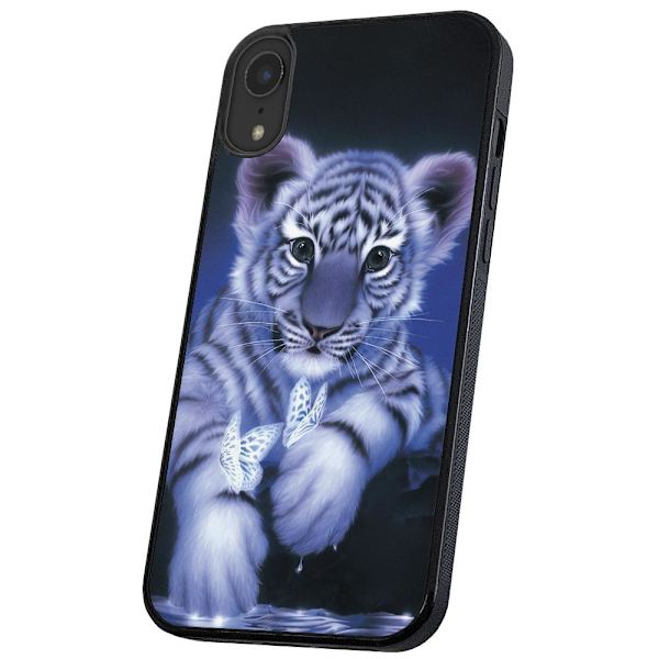 iPhone XR - Skal/Mobilskal Tigerunge multifärg