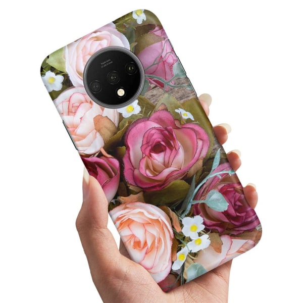 OnePlus 7T - Cover/Mobilcover Blomster