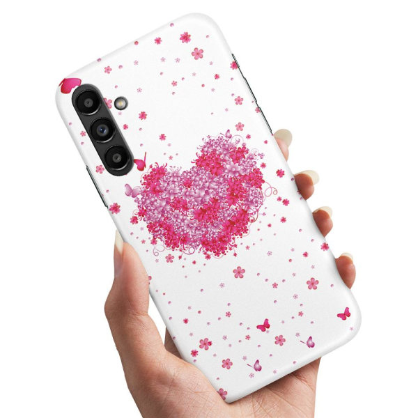 Samsung Galaxy A13 5G/A04s - Cover/Mobilcover Blomsterhjerte