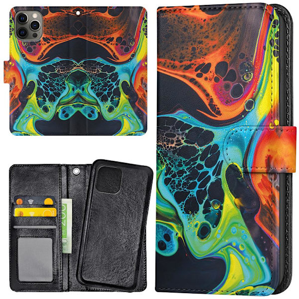 iPhone 13 Pro Max - Lommebok Deksel Marmor Multicolor