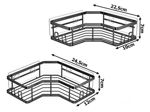 Duschtavla 2-pack - Sidohängda hyllor