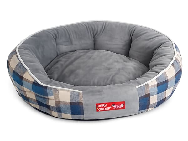 Hundbädd mjuk fluffig small medium Grey