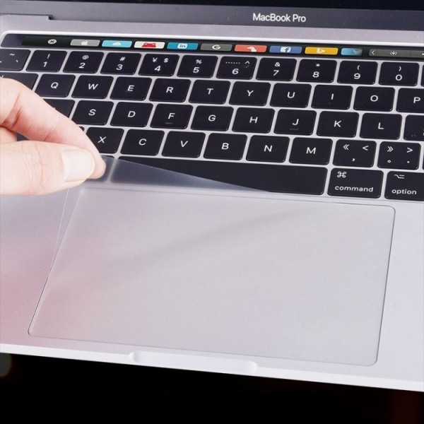 2-Pack - Kosketuslevyn kansi MacBook Pro 13:lle - Suojaa naarmuilta Transparent
