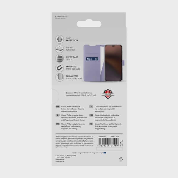 X2O Classic Wallet Plånboksfodral Honor 600 Lite Lavender