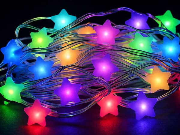 LED RGB stjärnslinga USB app fjärrkontroll