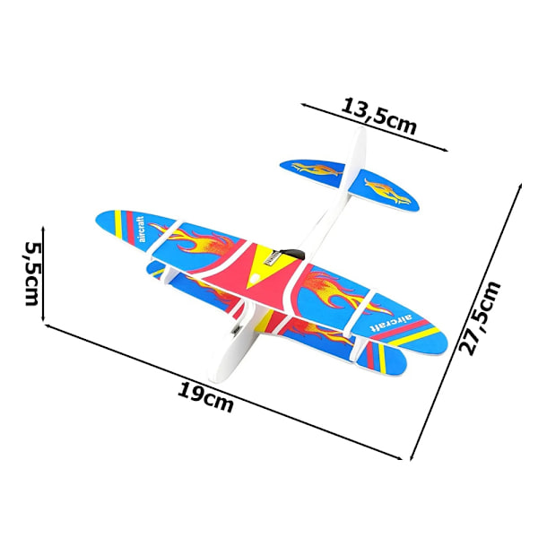 Polystyren flygplan flygande skum usb led glider dart motor