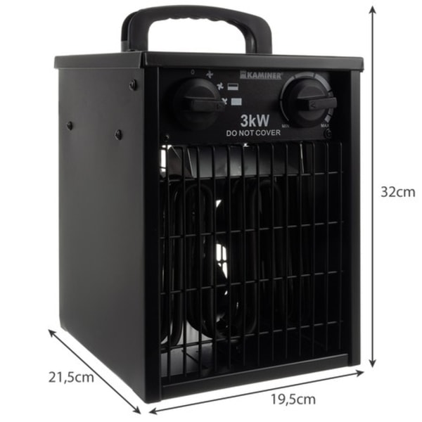 Sähkölämmitin 3000W Black