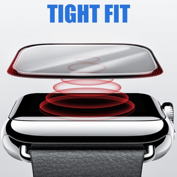 Skjermbeskytter - Apple Watch 40mm - Heldekkende Glass Transparent