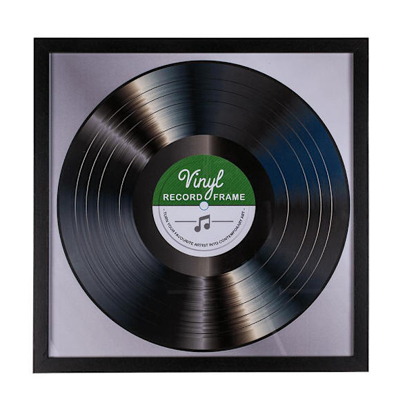LP-kehys Vinyylilevylle - Record Album Frame - Lasi-etuosa - 32x32cm Black 4-Pack
