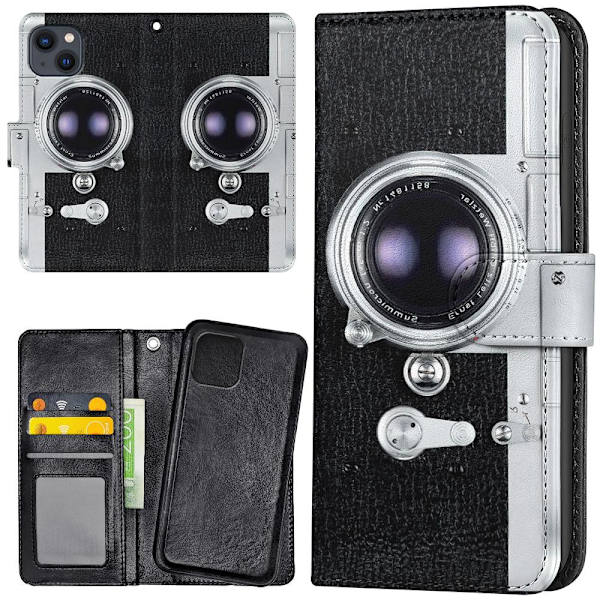 iPhone 14 - Lompakkokotelo/Kuoret Retro Kamera