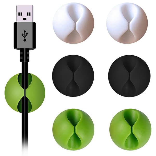 Selvklebende Kabelholdere – Kabelklips – 6-pak