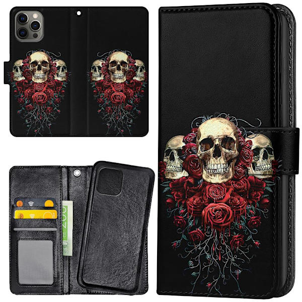 iPhone 14 Pro Max - Plånboksfodral/Skal Skulls