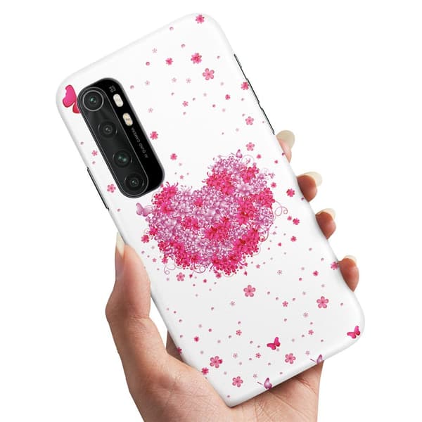Cover / Mobilcover til Xiaomi Mi Note 10 Lite - Blomsterhjerte