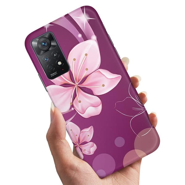 Deksel / Mobildeksel til Xiaomi Redmi Note 11 - Hvit Blomst