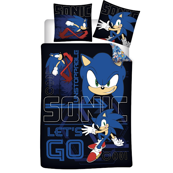 Sonic the Hedgehog Oemotståndlig sängkläder set 140×200 cm, 70×90 cm