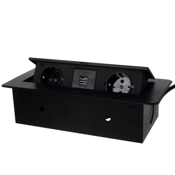 Inbyggt Grenuttag med USB / Bordsuttag - Dubbel