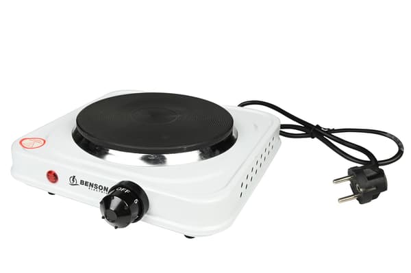 Enkel kokplatta vit 1000W