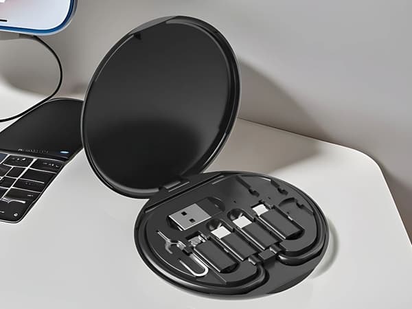 5-i-1-adapterkit usb-c micro-usb typ a telefonfodral Black