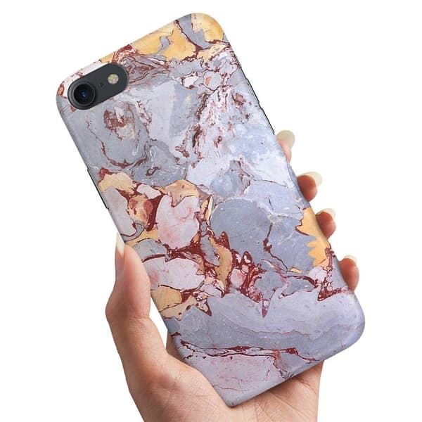 Cover / Mobilcover til iPhone 6 / 6s Plus - Marmor Multicolor