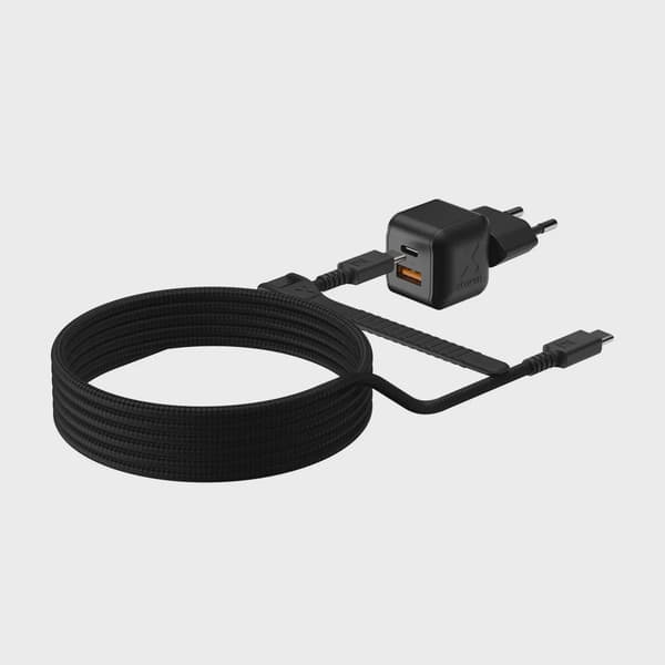 Xtorm 25W GaN3 NextGen Hemladdare USB-C/A GRS Svart