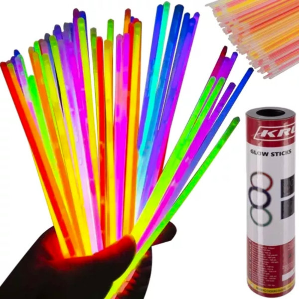 100 st - Självlysande Glowsticks - Armband multifärg