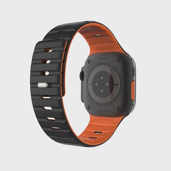 FIXED Mag Silikonrem för Apple Watch 42/44/45/49mm Svart