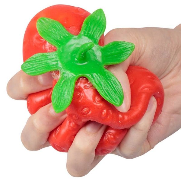 Stressboll / Klämboll - Stor Jordgubbe Red