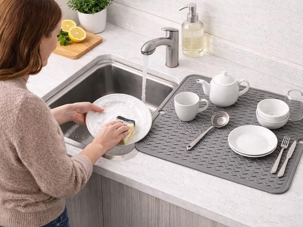 Diskmatta silikon för torkning