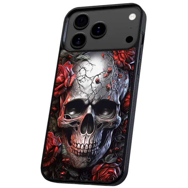 iPhone 17 / 18 Pro Max - Skal/Mobilskal Skull Roses