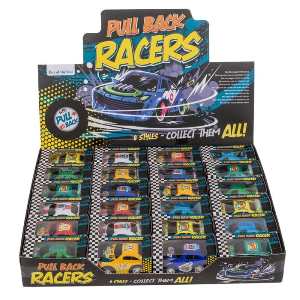 2-Pack - Leksaksbil / Racerbil - Dra bakåt förmåga multifärg
