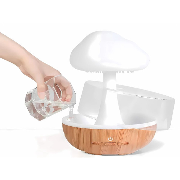 Aromdiffusor LED - Trådlös luftfuktare med molnform