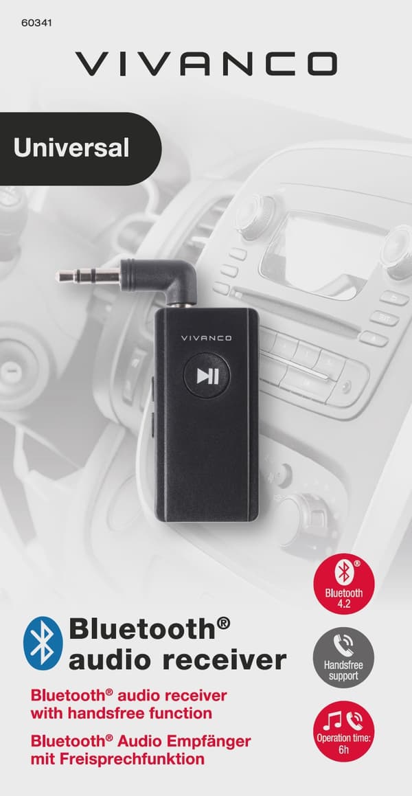 Vivanco Bluetooth Audio Receiver 3.5mm Black