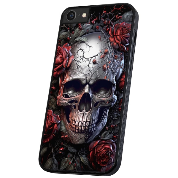 iPhone 6/7/8/SE - Deksel/Mobildeksel Skull Roses