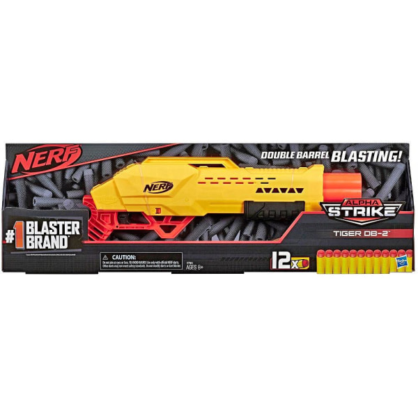 Nerf Gun Alpha Strike Tiger DB-2 Blaster Yellow