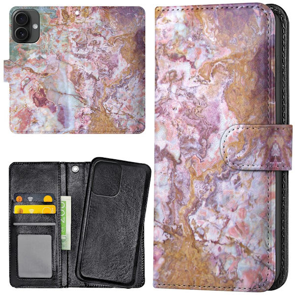 iPhone 16 - Lommebok Deksel Marmor