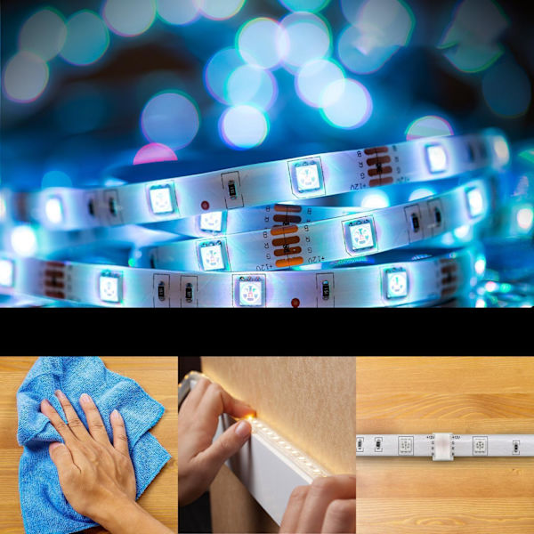 3m LED-Strip Lights med RGB / Ljusslinga / LED-list - USB multifärg