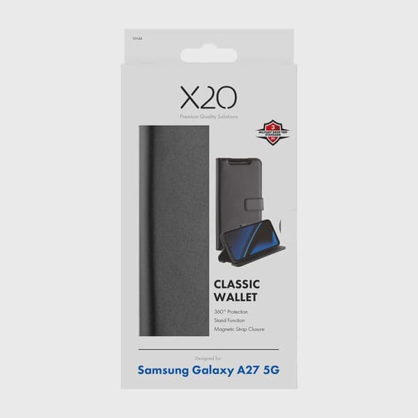 X2O Classic Wallet Plånboksfodral Samsung Galaxy A27 5G Svart