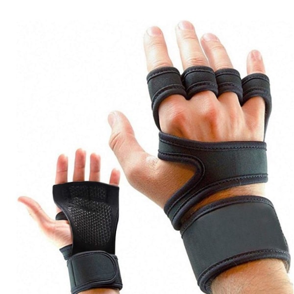 Gymhandskar - Träningshandskar för bättre grepp Black XL