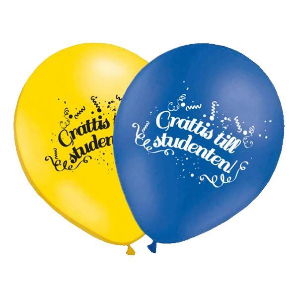 10-Pak - Balloner Tillykke til Studenten - Student Ballon Multicolor