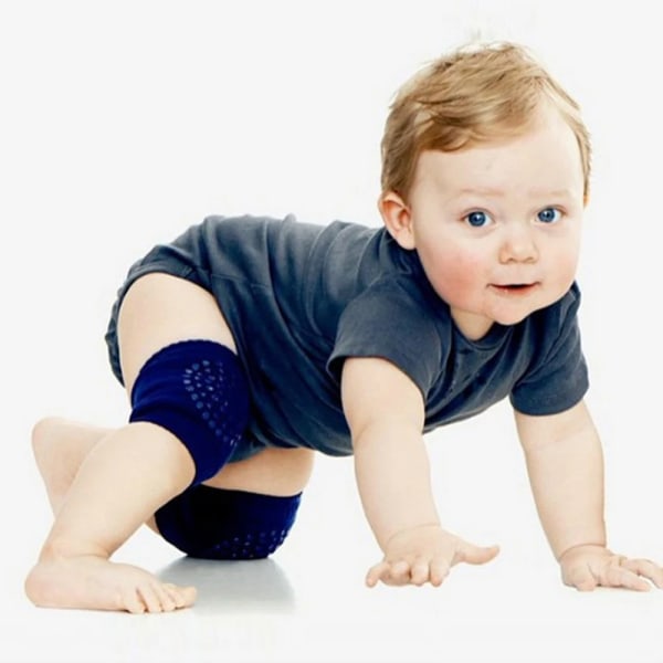 Knæbeskyttere med Antiskrid - Baby / Børn - Kravlebeskyttelse Grey one size